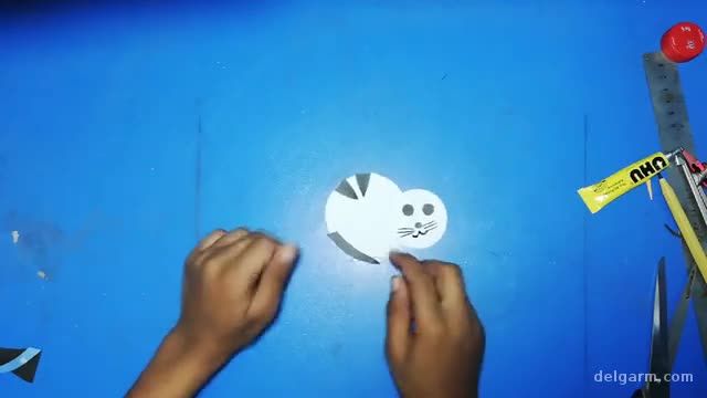 آموزش کاردستی با کاغذ ساده برای کودکان - ساخت گربه کاغذی برای بچه ها !