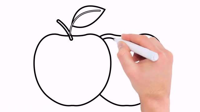 آموزش مرحله به مرحله نقاشی میوه ساده برای کودکان ! - آموزش نقاشی موز ، توت فرنگی