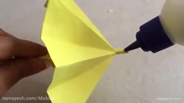 آموزش درست کردن چتر با کاغذ (کار دستی بامزه برای کودکان در عرض چند دقیقه)