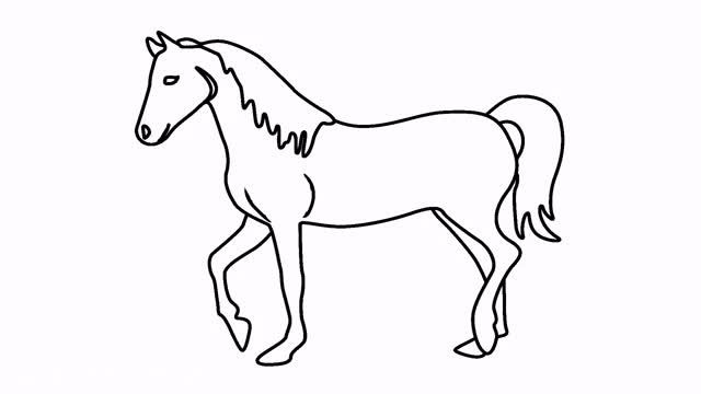 آموزش مرحله به مرحله نقاشی اسب ساده با رنگامیزی !