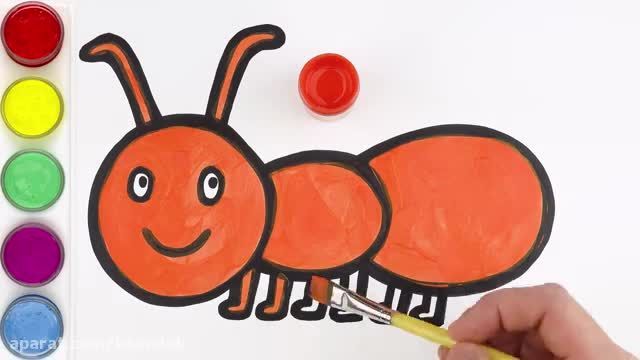 آموزش مرحله به مرحله نقاشی مورچه - آموزش نقاشی مورچه کودکانه بسیار ساده !