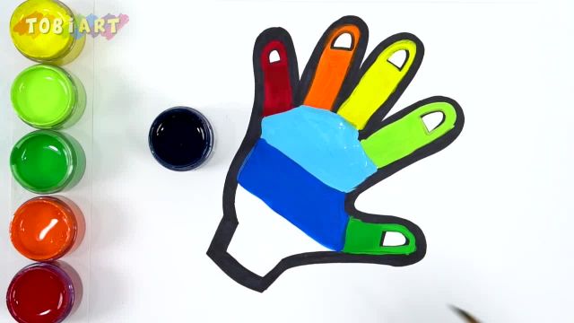 آموزش ویدیویی نقاشی دستکش زمستانی بسیار زیبا و ساده برای کودکان !
