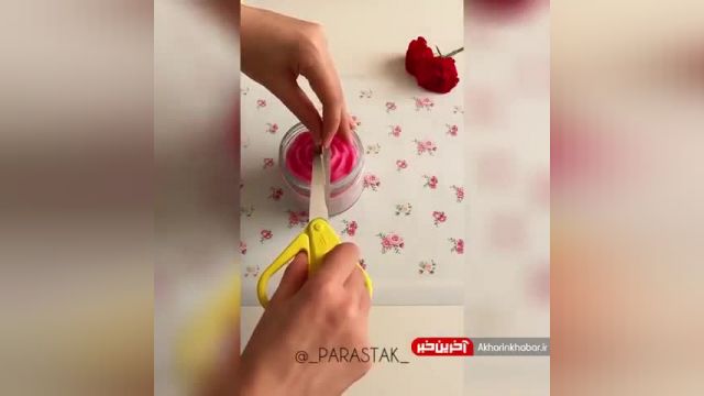 آموزش ساخت کامل شمع لیوانی با طرح گل رز