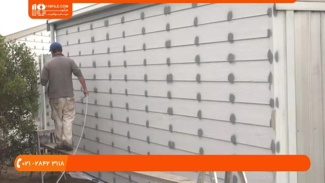 آموزش رنگ آمیزی ساختمان - روش رنگ امیزی دیوارهای خارجی با پیستوله
