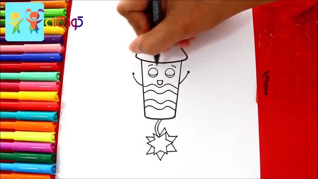 آموزش تصویری نقاشی به زبان ساده برای کودکان - (کشیدن موشک بازیگوش)