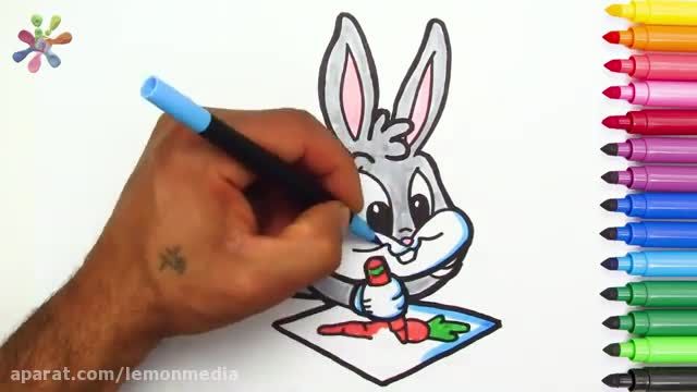 آموزش تصویری نقاشی به زبان ساده برای کودکان - (نقاشی شخصیت لونی تونز)