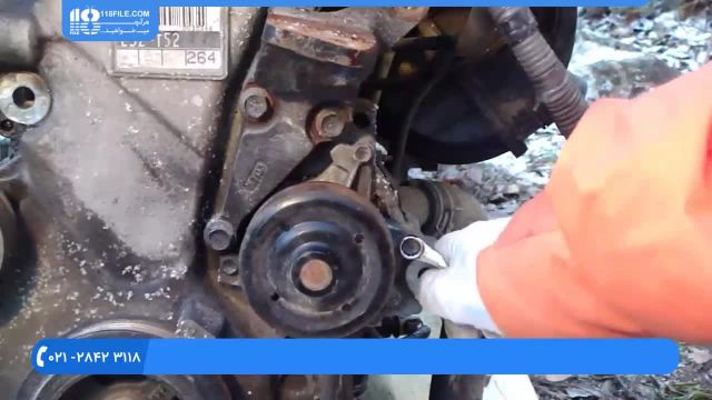 آموزش تعمیر موتور تویوتا - خودرو تویوتا - واترپمپ بازکردن موتور 