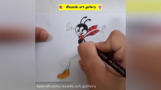 آموزش تصویری نقاشی به زبان ساده برای کودکان - (نقاشی شخصیت کارتونی فردی)