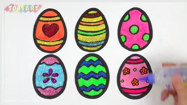 آموزش تصویری نقاشی کشیدن به کودکان - نقاشی تخم مرغ تزئینی برای سفره هفت سین