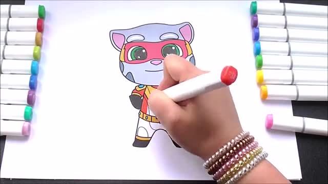 آموزش تصویری نقاشی به زبان ساده برای کودکان - (نقاشی گربه بامزه)