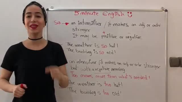 آموزش زبان انگلیسی در 5 دقیقه ! - تفاوت و کاربرد so و Too 