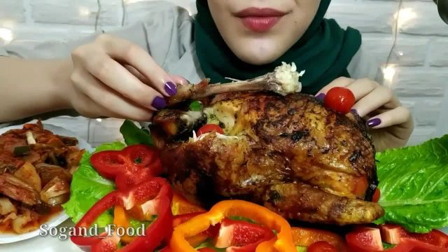 چالش اسمر ایرانی با سوگند فود - مرغ شکم پر