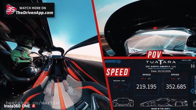 کلیپ شکست رکورد سرعت بوگاتی توسط سریعترین خودروی جهان شلبی تواتارا !