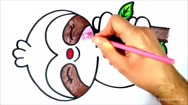 آموزش تصویری نقاشی برای کودکان به زبان ساده - نقاشی خرس تنبل دوست داشتنی !