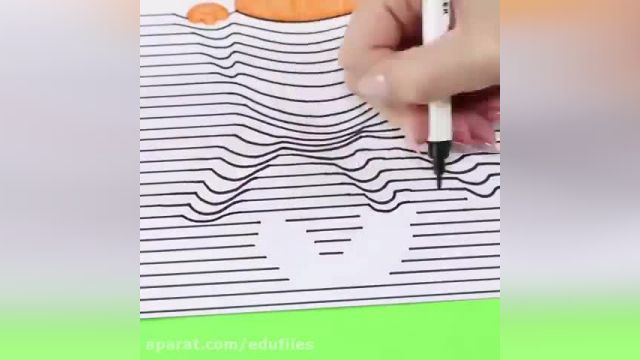 آموزش تصویری نقاشی به زبان ساده برای کودکان - (نقاشی سه بعدی گربه)