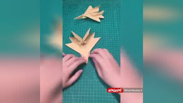 روش درست کردن هواپیمای جنگی اوریگامی برای کودکان علاقمند