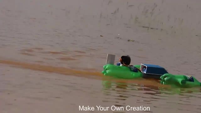 آموزش ویدیویی ساخت کاردستی قایق با بطری و آرمیچر