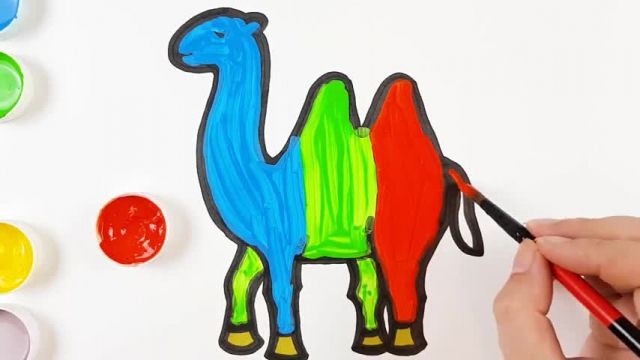 آموزش تصویری نقاشی به زبان ساده برای کودکان - (نقاشی شتر دو کوهان)