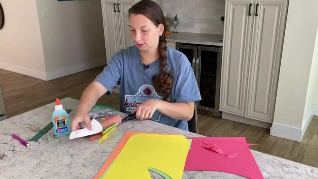 آموزش تصویری ساخت کاردستی بوقلمون با کاغذ رنگی !