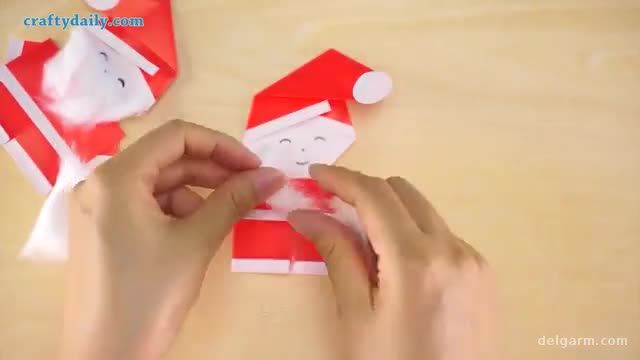 آموزش تصویری ساخت کاردستی بابانوئل با کاغذ رنگی بسیار زیبا !