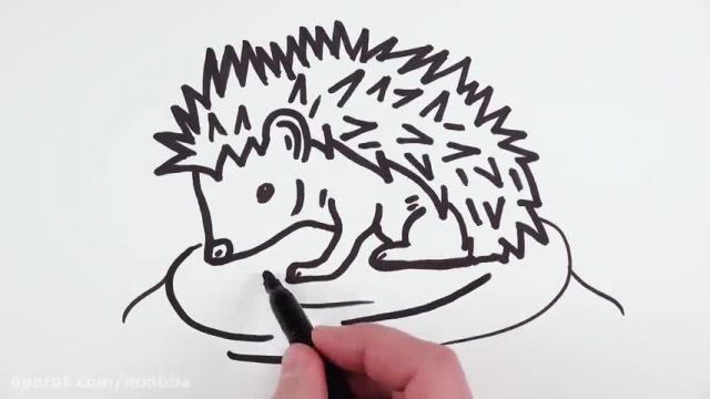 آموزش تصویری نقاشی به کودکان با زبان ساده - این قسمت (نقاشی جوجه تیغی)