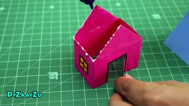 آموزش تصویری ساخت کاردستی ماکت خانه با کاغذ رنگی برای کودکان !