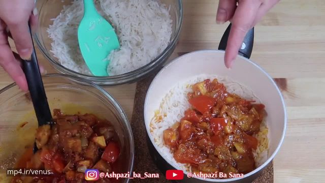 دستور پخت دمی بادمجان سریع و سه و با طعمی بینظیر 