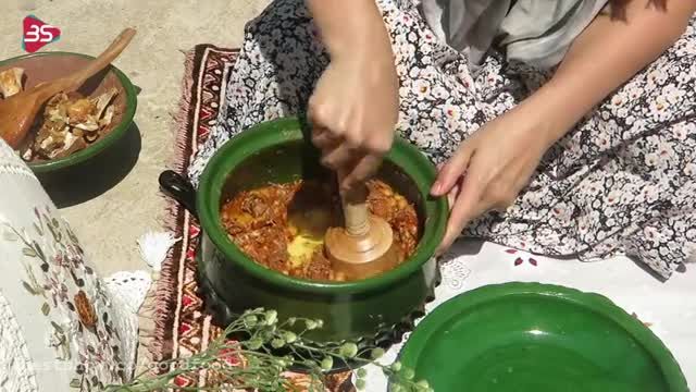 آشپزی در دل طبیعت و یک آبگوشت اصیل ایرانی