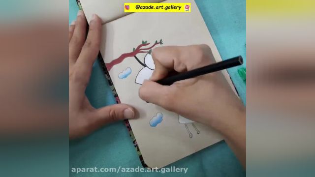آموزش تصویری نقاشی به زبان ساده برای کودکان - (نقاشی فانتزی و عاشقانه)