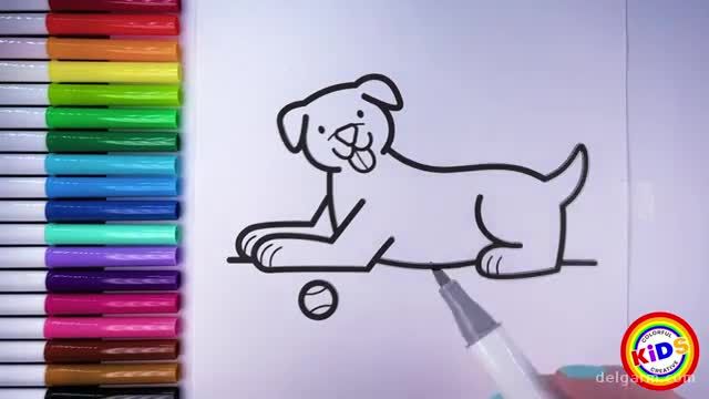 آموزش کشیدن نقاشی سگ به کودکان
