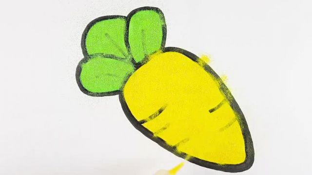آموزش تصویری نقاشی به زبان ساده برای کودکان - (نقاشی هویج)