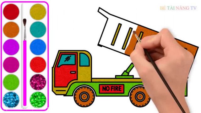 آموزش تصویری نقاشی به زبان ساده برای کودکان - (نقاشی ماشین کامیون حمل بار)