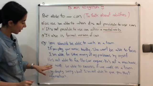 آموزش زبان انگلیسی در 5 دقیقه ! - تفاوت can و be able to 