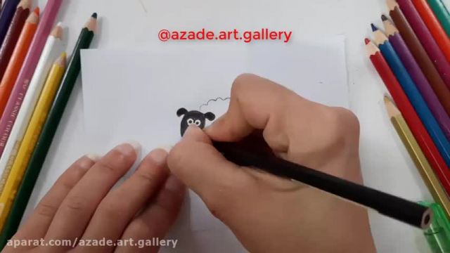 آموزش تصویری نقاشی به زبان ساده برای کودکان - (نقاشی بره ناقلا)
