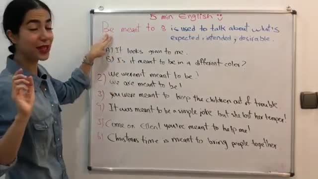 آموزش زبان انگلیسی در 5 دقیقه ! - معنی و کاربرد be meant to چیست؟
