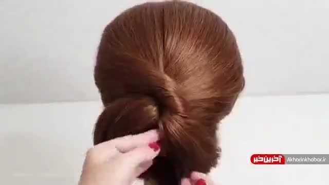  آموزش درست کردن شنیون موهای کوتاه زنانه