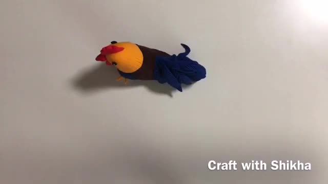 آموزش تصویری درست کردن خروس با خمیر بازی برای کودکان !