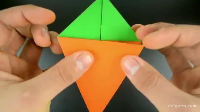 ساخت کاردستی کدو تنبل با کاغذ - آموزش تصویری اوریگامی بسیار زیبا