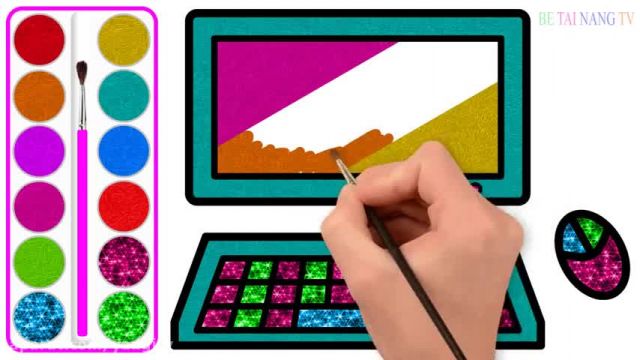 آموزش تصویری نقاشی به زبان ساده برای کودکان - (نقاشی لپ تاپ جدید)