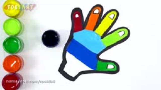 آموزش نحوه کشیدن نقاشی دستکش زمستونی برای کودکان 