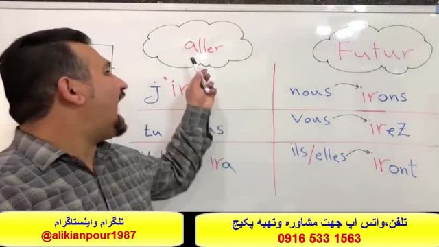 آموزش مکالمه ، گرامر ولغات فرانسوی با استاد 10 زبانه - علی کیانپور  ..