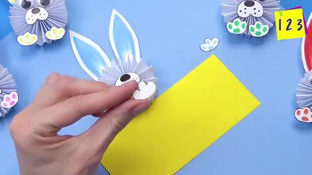 آموزش تصویری ساخت کاردستی خرگوش کاغذی برای کودکان !