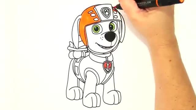 آموزش تصویری نقاشی برای کودکان به زبان ساده - نقاشی سگ بسیار بامزه !