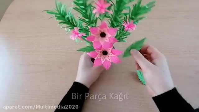ساخت گل کاغذی که مثل گل طبیعی میمونه