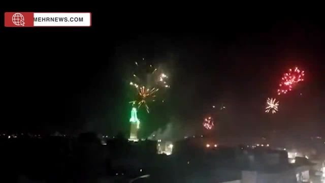 عید غدیر در یمن | باپرپایی جشن آتش بازی بمناسبت عید ولایت | ویدیو 