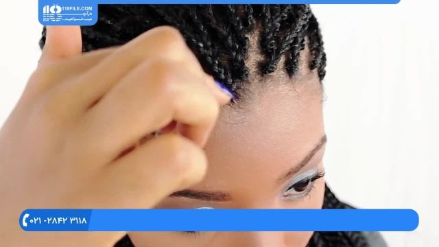 آموزش بافت مو آفریقایی همراه با افزودن مو مصنوعی 