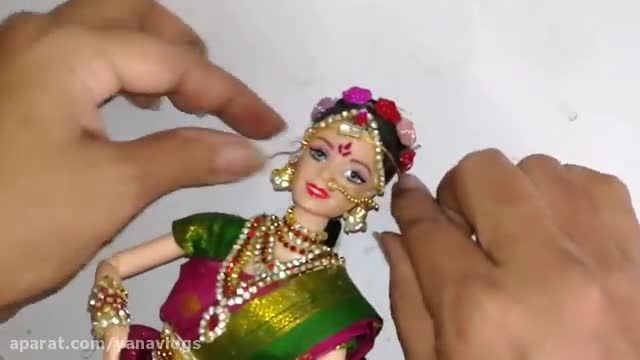 دانلود فیلم عروسکی آموزش لباس و میکاپ عروس هندی برای باربی