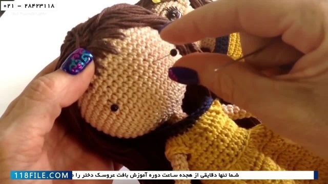 آموزش بافت عروسک دختر -عروسک رومینا قسمت ششم