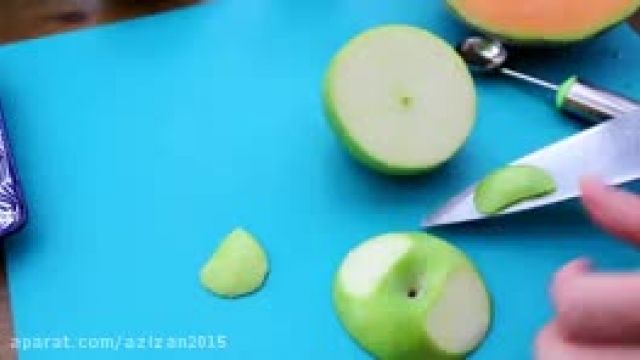 آموزش ایده تزیین سیب با ملوس