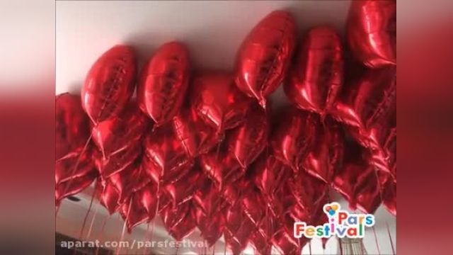 بادکنک های فویلی قلبی ارسالی برای ولنتاین